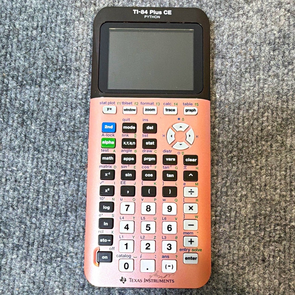 Texas Instruments TI-84 Plus CE Python Graphing Calculator Pink USB LCD